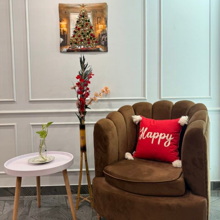 Embroidered Cushion Cover with Tussels