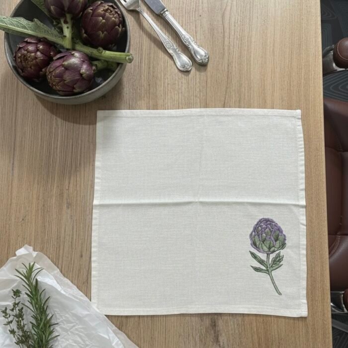 Solid Embroidered Kitchen Napkin