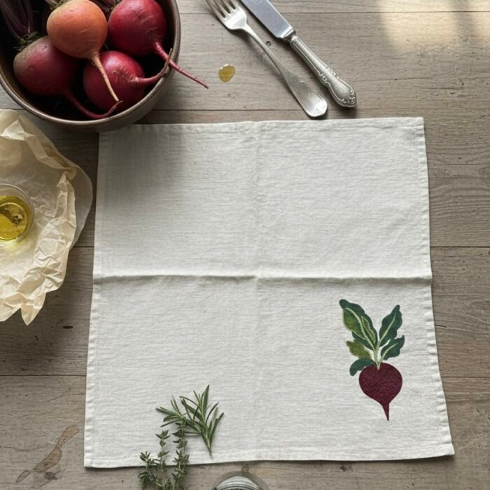 Solid Embroidered Kitchen Napkin